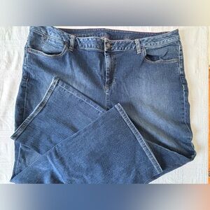 Talbots Heritage Blue Denim Jeans with Red Stitching